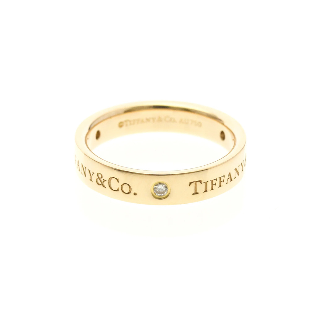 TIFFANY 18k Gold Diamond Ring - Picture 3 of 9